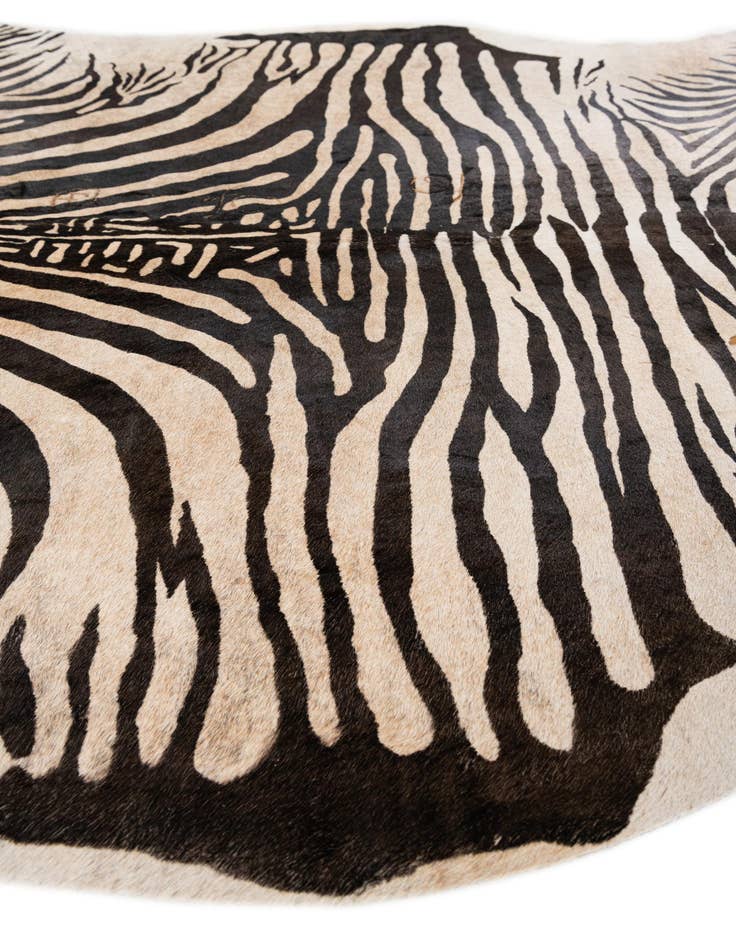 Detail image of  6' 5 x 6' 7 Cowhide Leather Freeform Rug