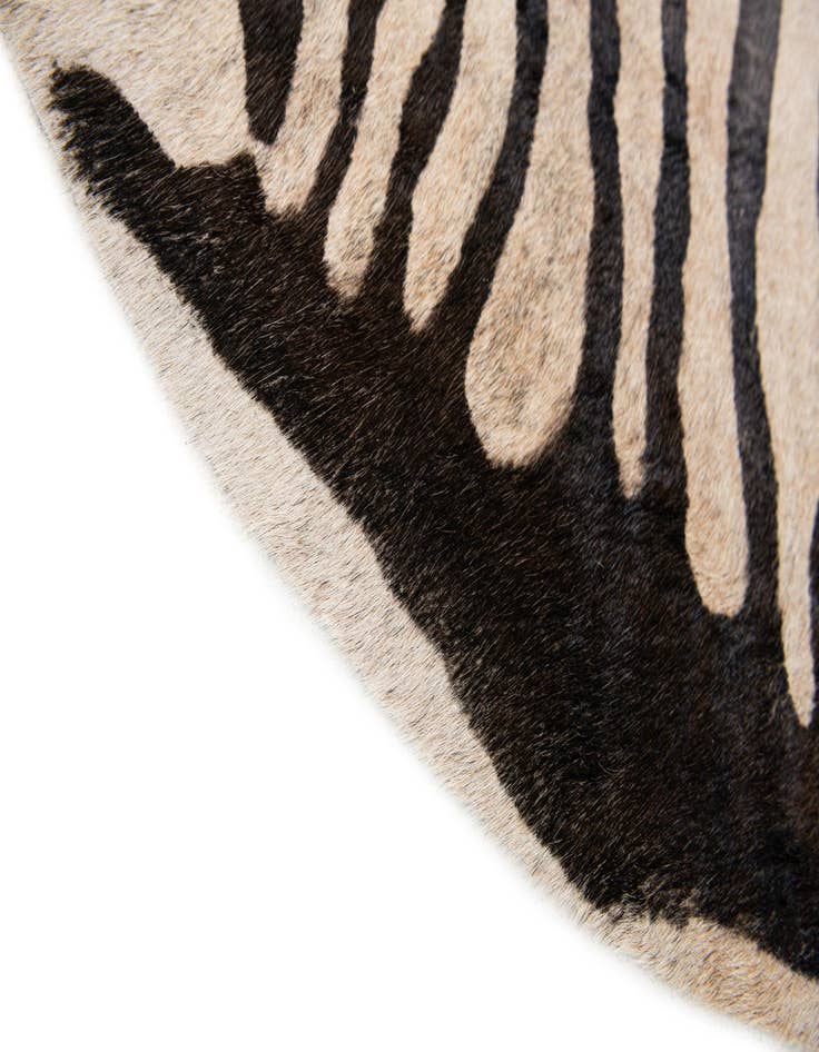 Detail image of  6' 5 x 6' 7 Cowhide Leather Freeform Rug