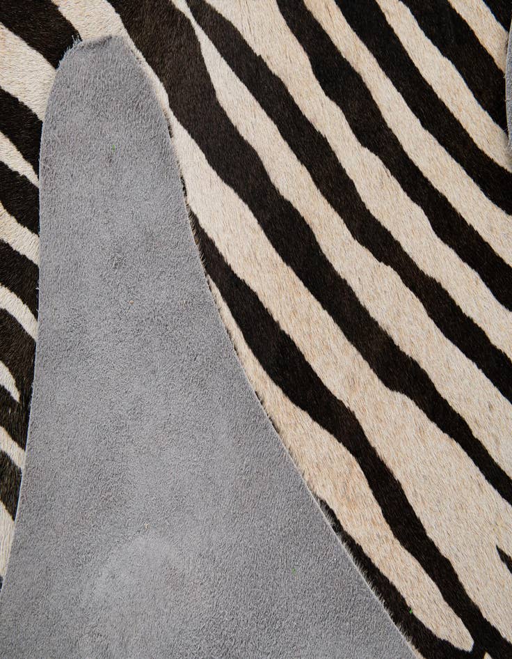 Detail image of  6' 5 x 6' 7 Cowhide Leather Freeform Rug