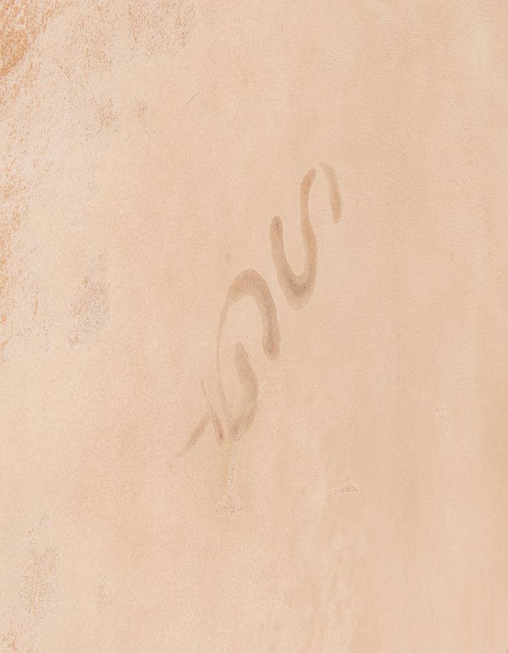 Detail image of  6' 5 x 7' Cowhide Leather Freeform Rug