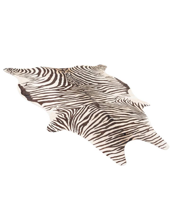 Detail image of  6' 1 x 6' 11 Cowhide Leather Freeform Rug