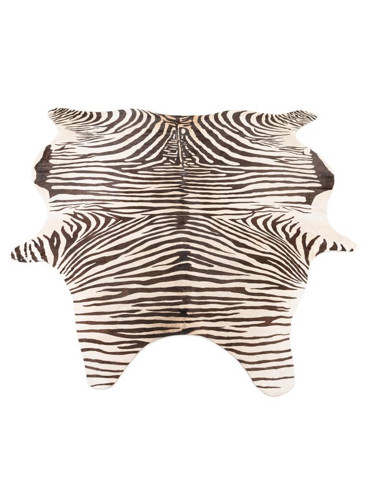 Detail image of  6' 1 x 6' 11 Cowhide Leather Freeform Rug