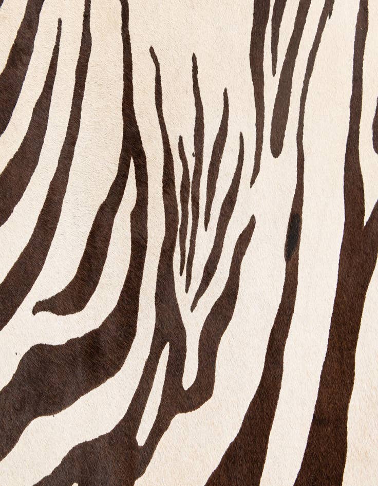 Detail image of  6' 1 x 6' 11 Cowhide Leather Freeform Rug