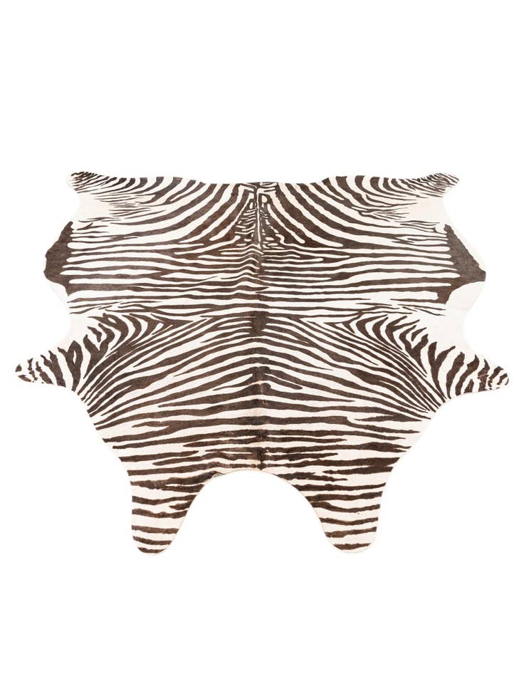 Detail image of  6' 1 x 6' 5 Cowhide Leather Freeform Rug