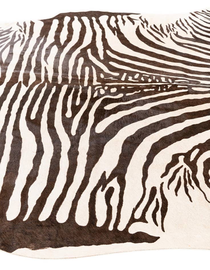 Detail image of  6' 1 x 6' 5 Cowhide Leather Freeform Rug