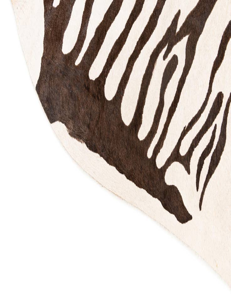 Detail image of  6' 1 x 6' 5 Cowhide Leather Freeform Rug