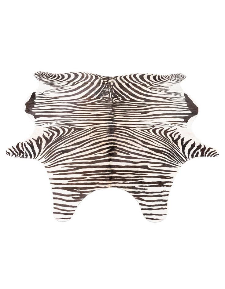 Detail image of  6' 3 x 7' Cowhide Leather Freeform Rug