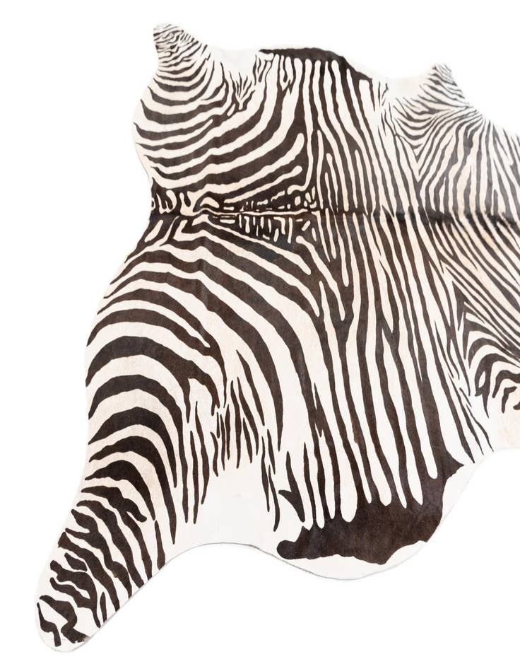 Detail image of  6' 3 x 7' Cowhide Leather Freeform Rug