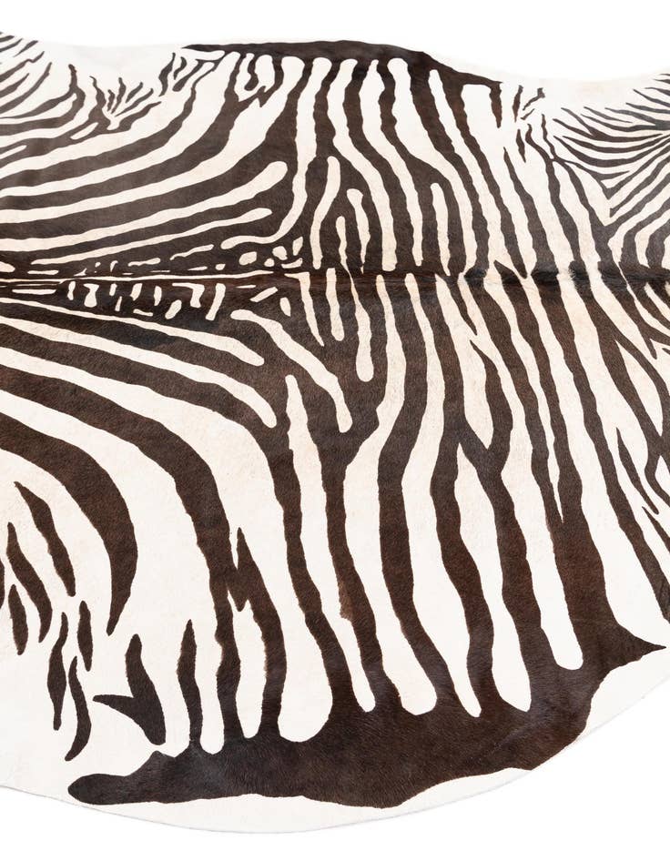 Detail image of  6' 3 x 7' Cowhide Leather Freeform Rug