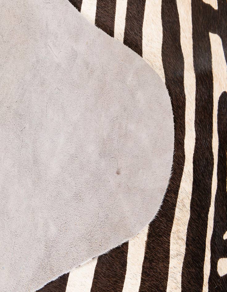 Detail image of  6' 3 x 7' Cowhide Leather Freeform Rug