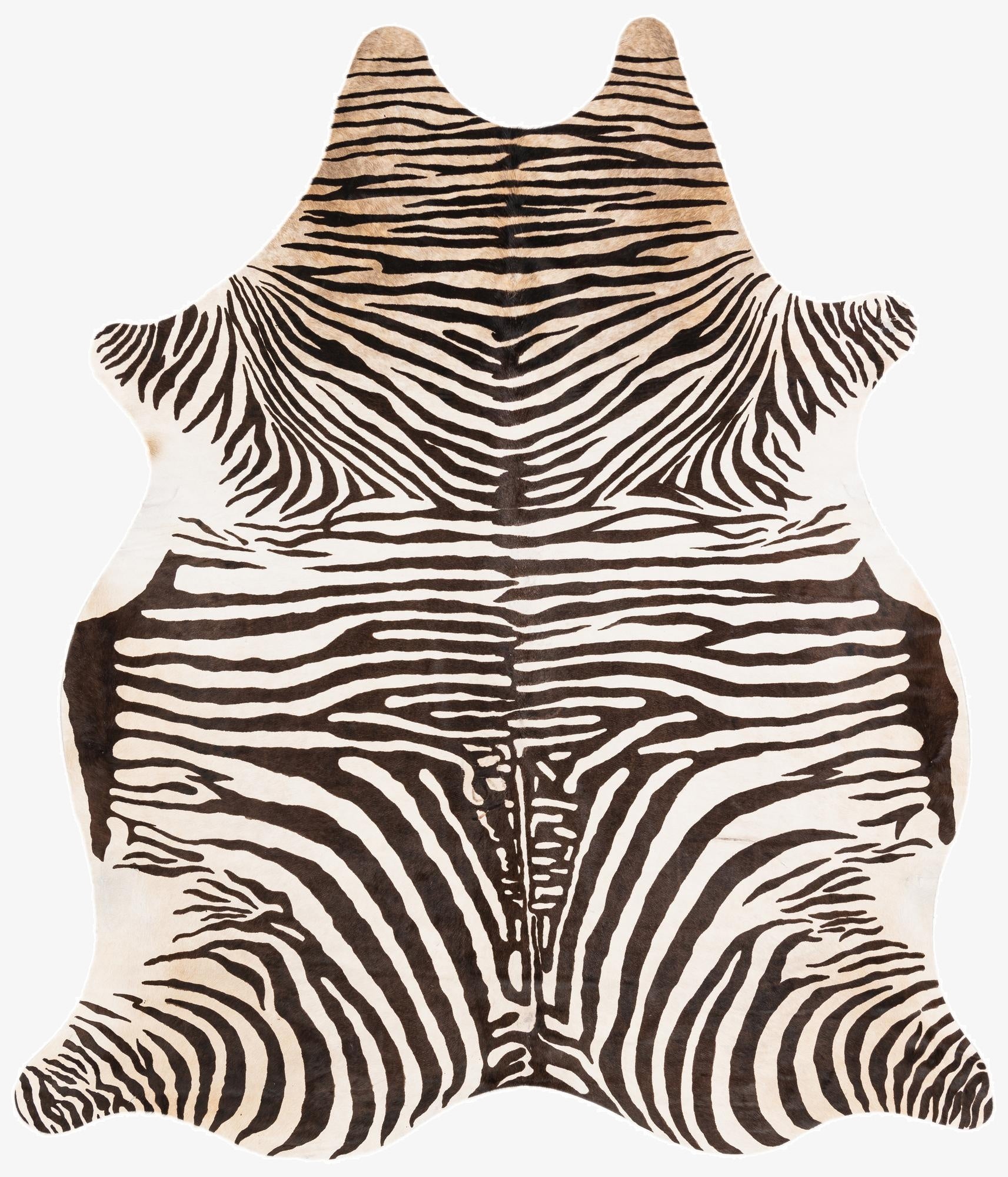  6' x 7' 1 Cowhide Leather Freeform Rug