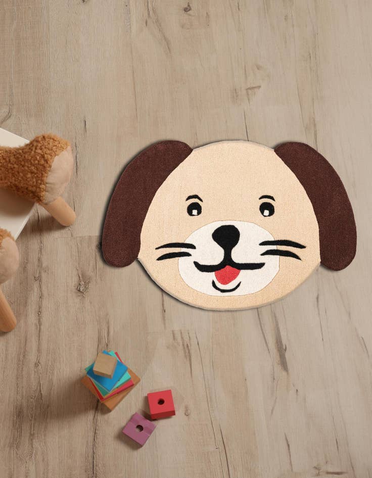 Detail image of  2' x 3' 1 Playtime Kids Wool Freeform Rug