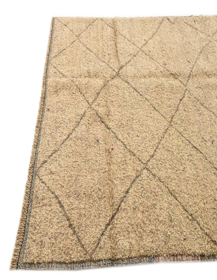 Detail image of  6' 2 x 9' 2  Hand Knotted Moroccan Wool Rug