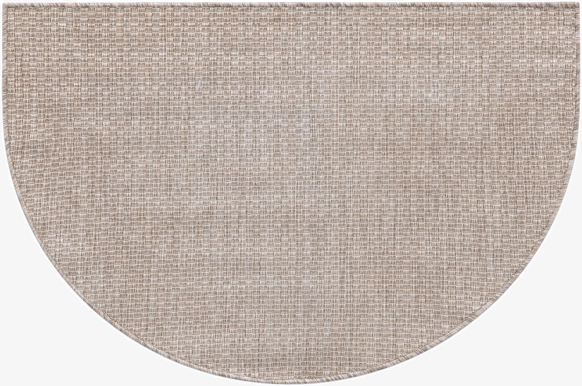  3' x 6'  Washable Solid Indoor / Outdoor Hearth Rug