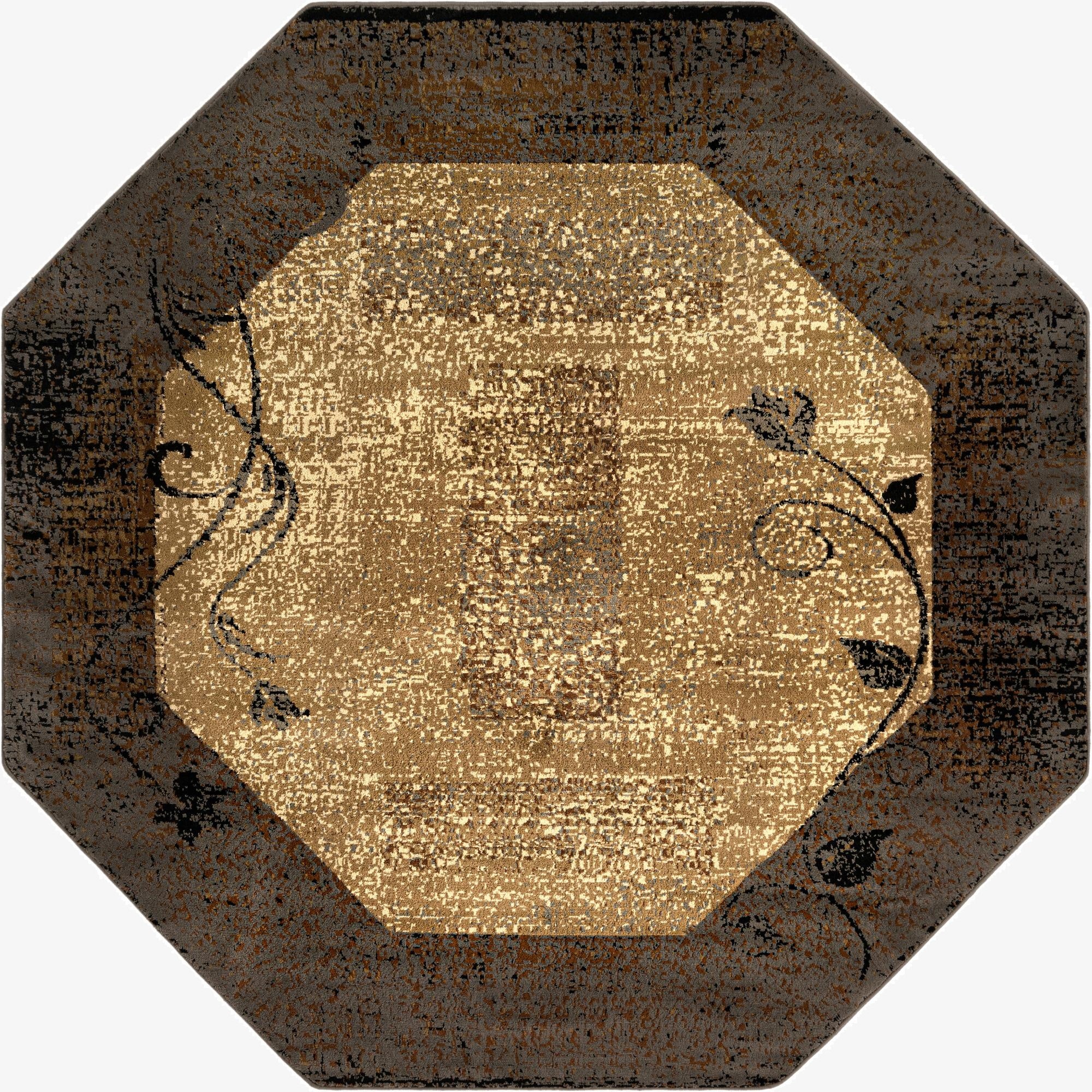  7' x 7' Cafe Octagon Rug