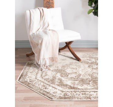 Beige 4' x 4' Monte Carlo Octagon Rug | Rugs.com