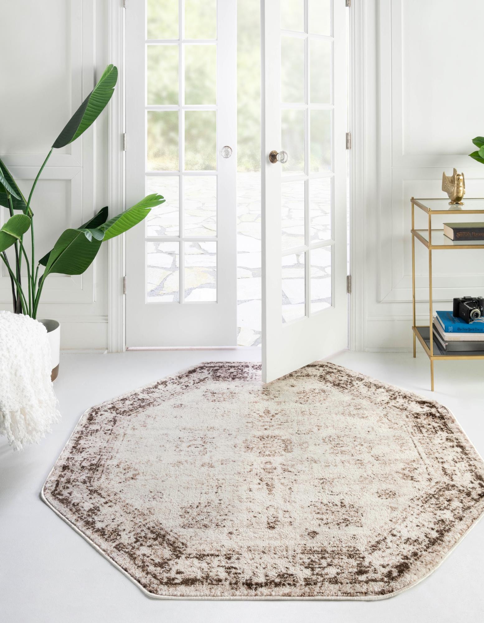 Beige 6' 1 x 6' 1 Monte Carlo Octagon Rug | Rugs.com