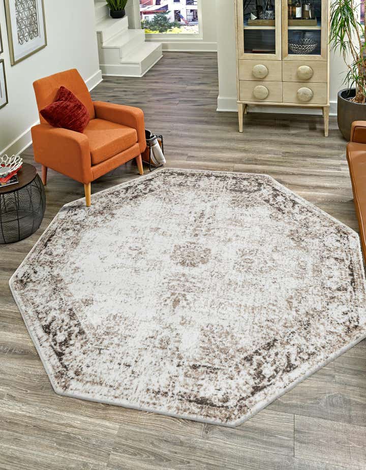 Beige 6' 1 x 6' 1 Monte Carlo Octagon Rug | Rugs.com