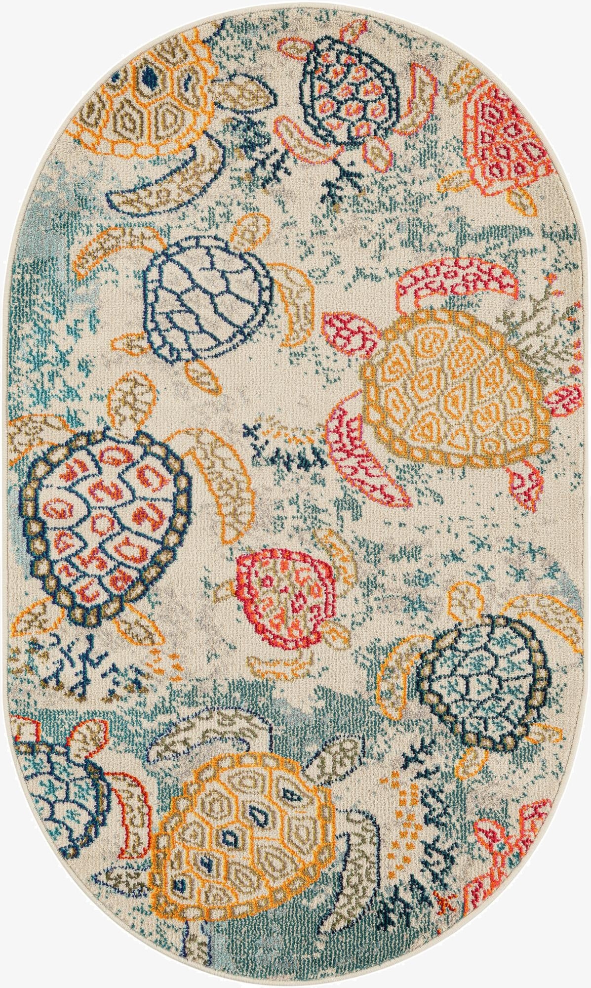  3' 3 x 5' 3  Washable Amalfi Oval Rug