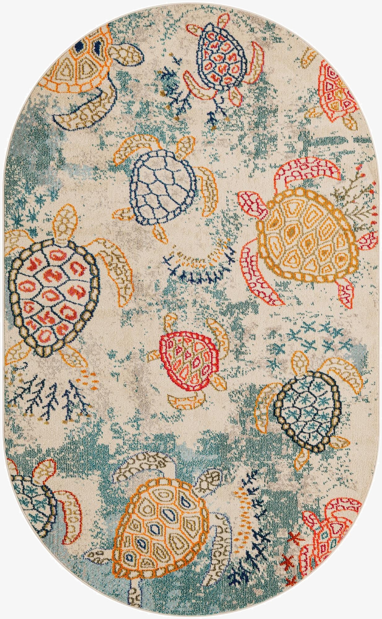  5' x 8'  Washable Amalfi Oval Rug