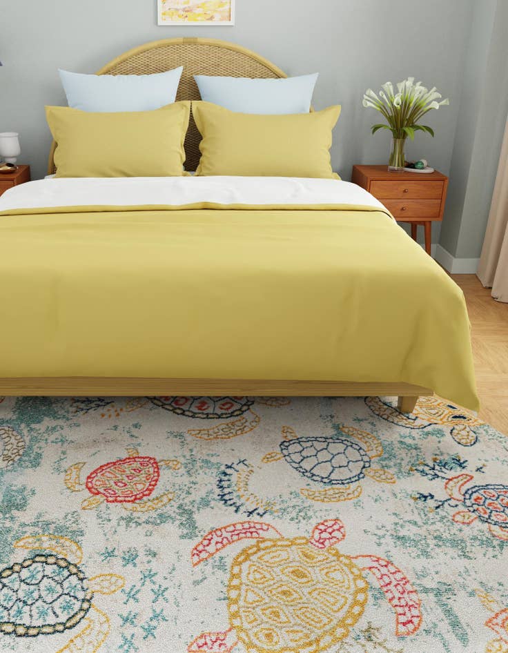 Detail image of  7' 10 x 10'  Washable capri Oval Rug