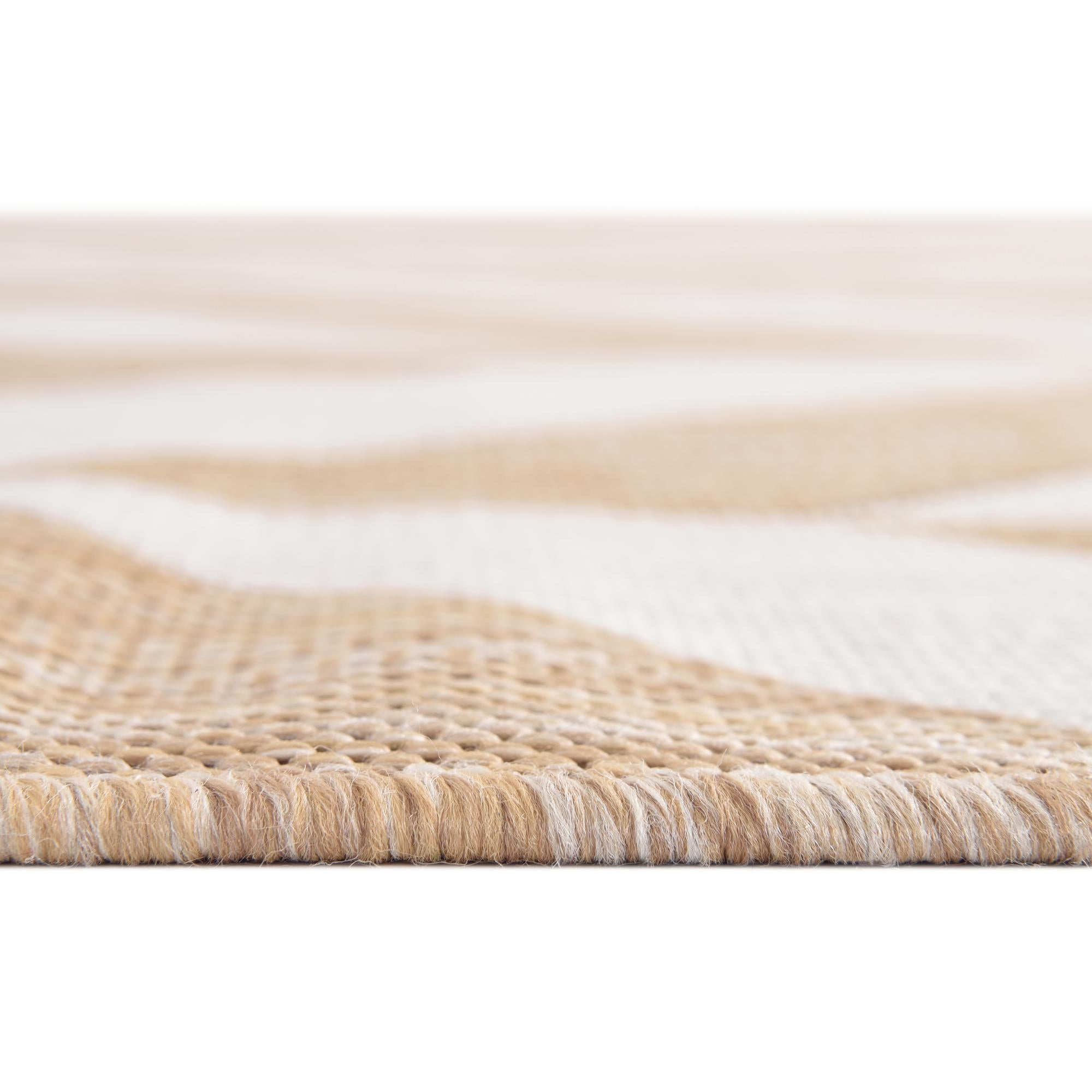Beige 5' 3 x 8' Jill Zarin Napa Indoor / Outdoor Oval Rug