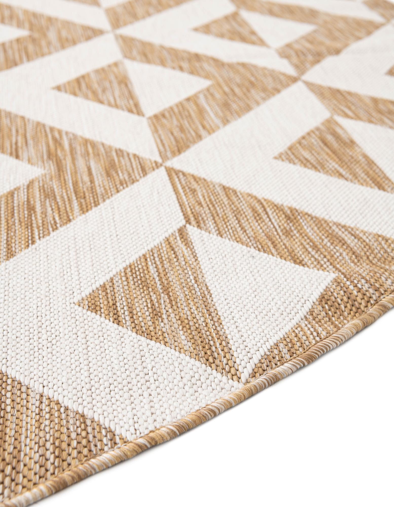 Beige 5' 3 x 8' Jill Zarin Napa Outdoor Oval Rug