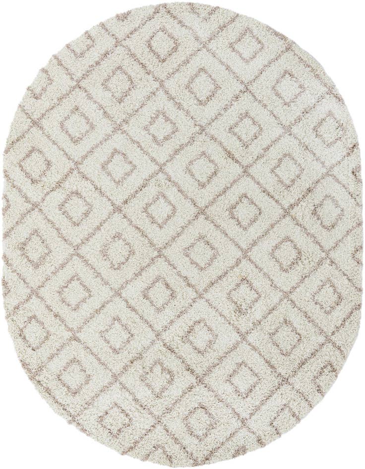 Detail image of  7' 10 x 10' Lattice Shag Oval Rug