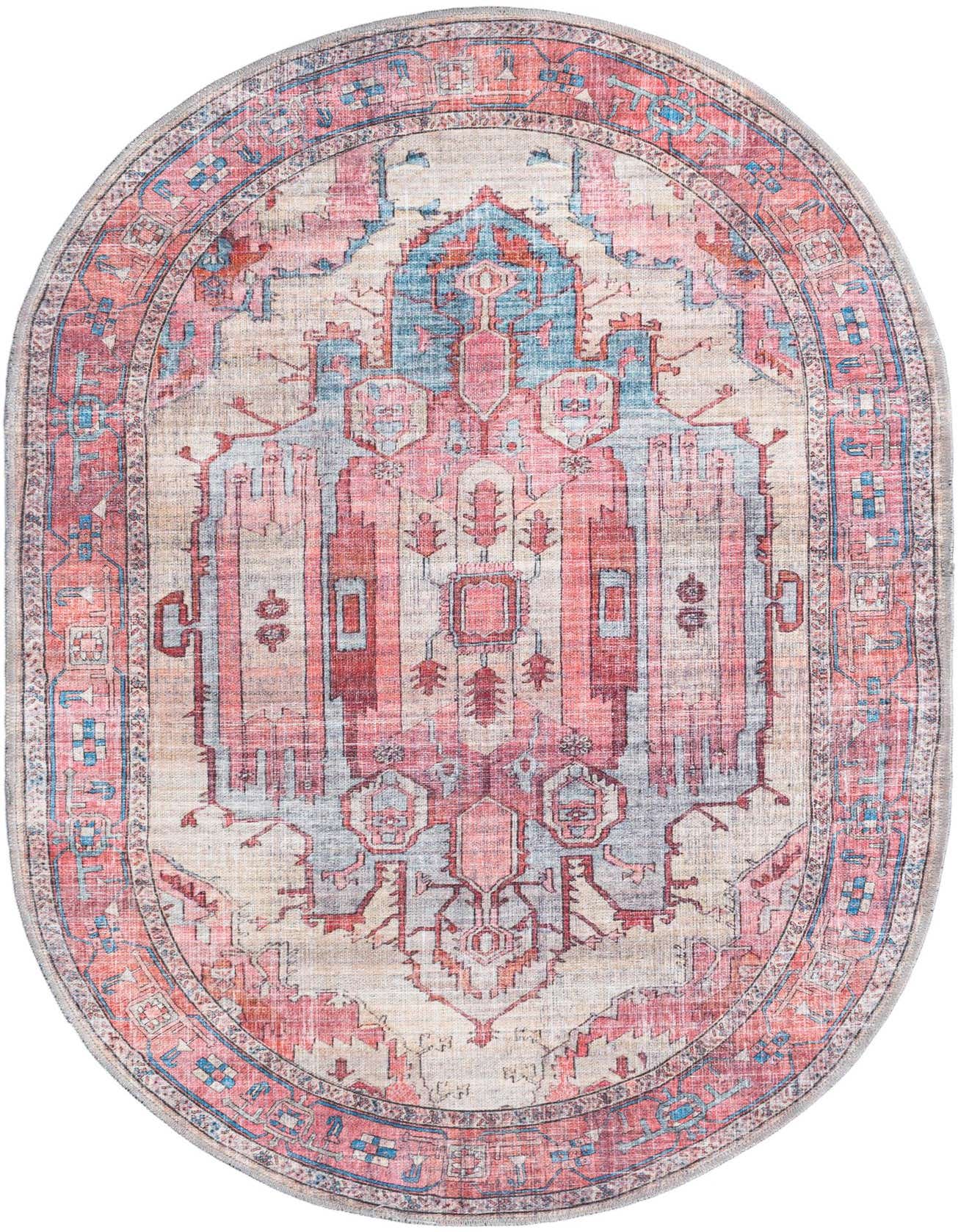 Primary image  4' x 6'  Washable Maahru Oval Rug
