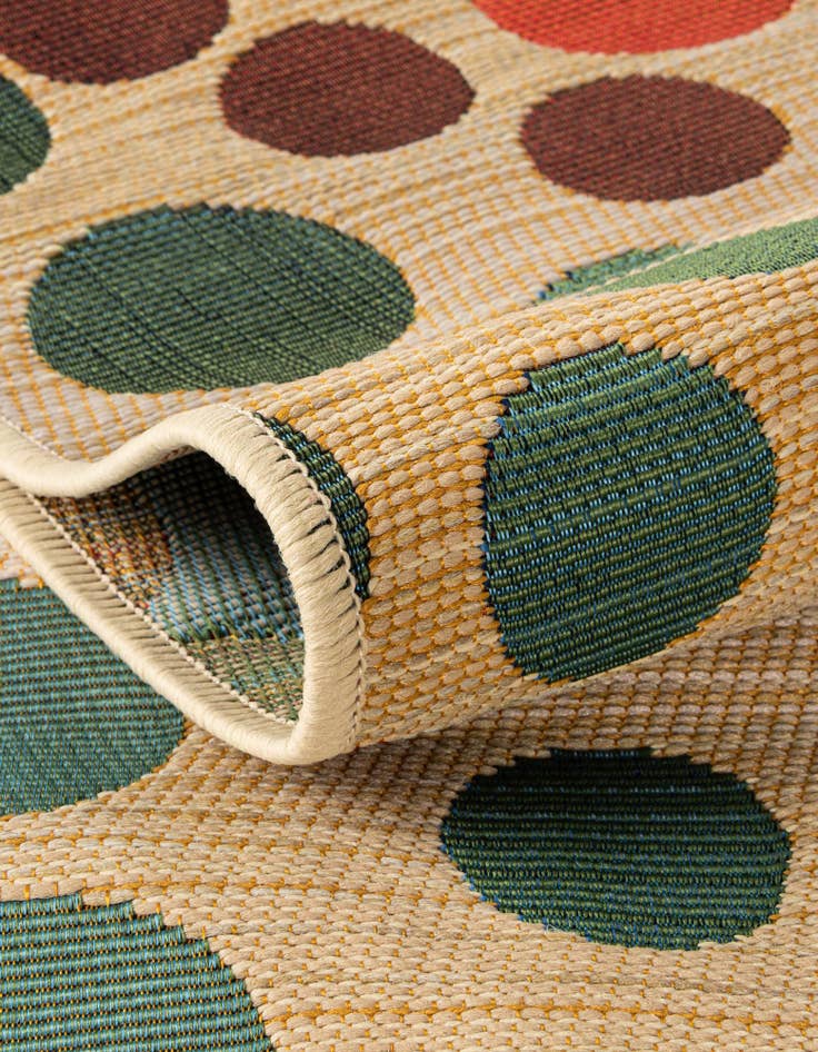 Detail image of  4' x 6'  Washable Modern Indoor / Outdoor Oval Rug