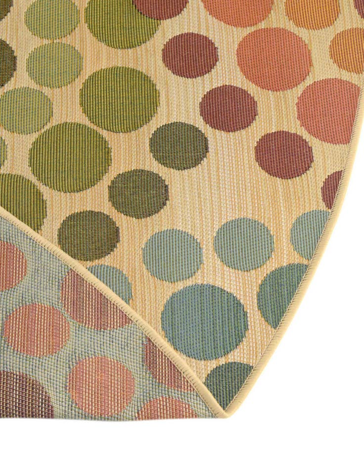 Detail image of  4' x 6'  Washable Modern Indoor / Outdoor Oval Rug