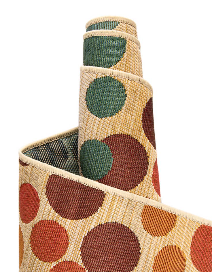 Detail image of  4' x 6'  Washable Modern Indoor / Outdoor Oval Rug