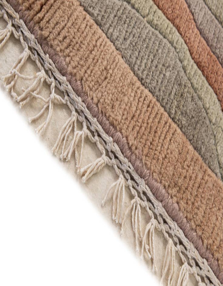 Detail image of  4' 1 x 6'  Hand Knotted Tibet Wool Oval Rug