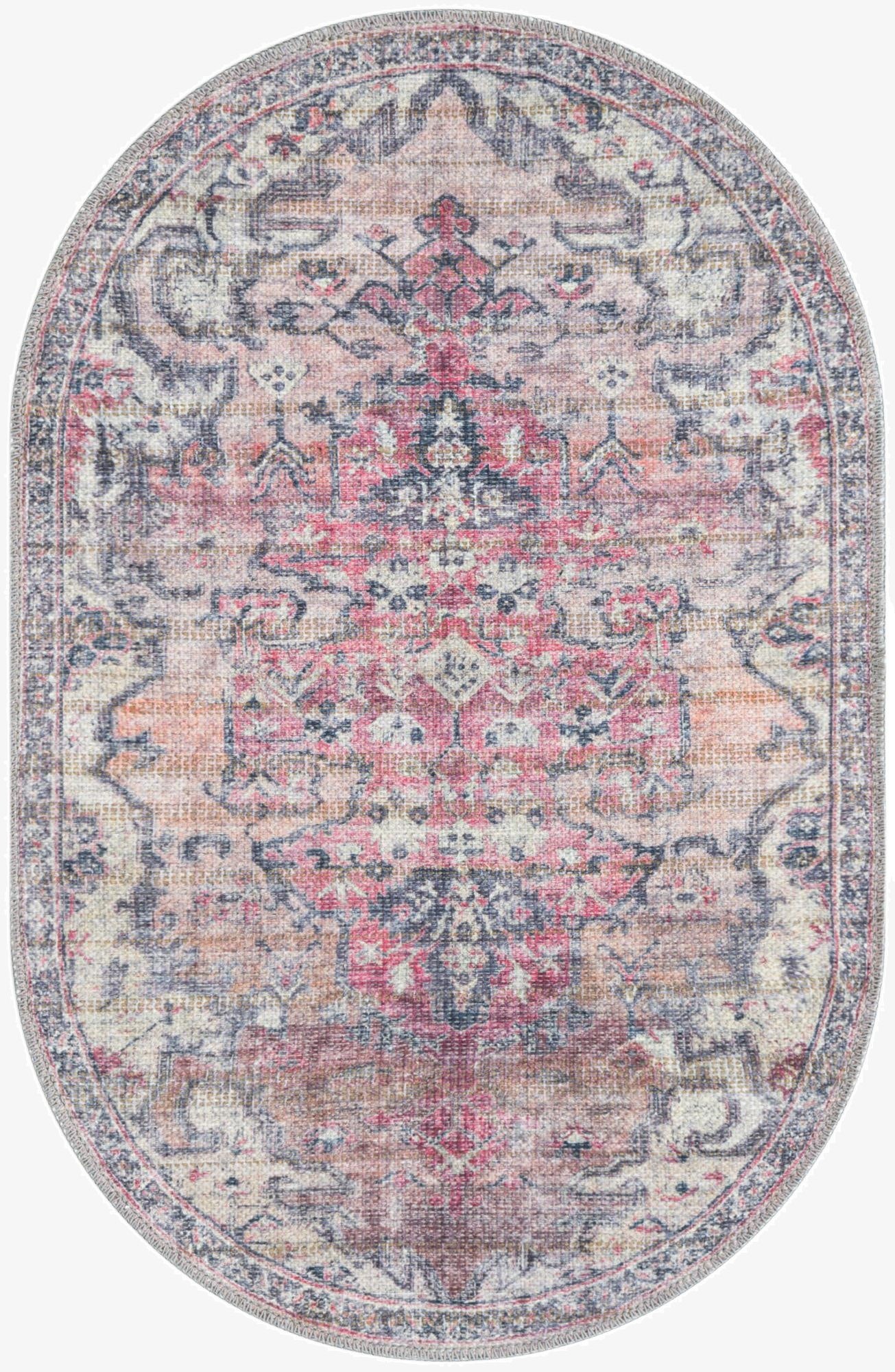  2' x 3'  Washable Nostalgia Oval Rug
