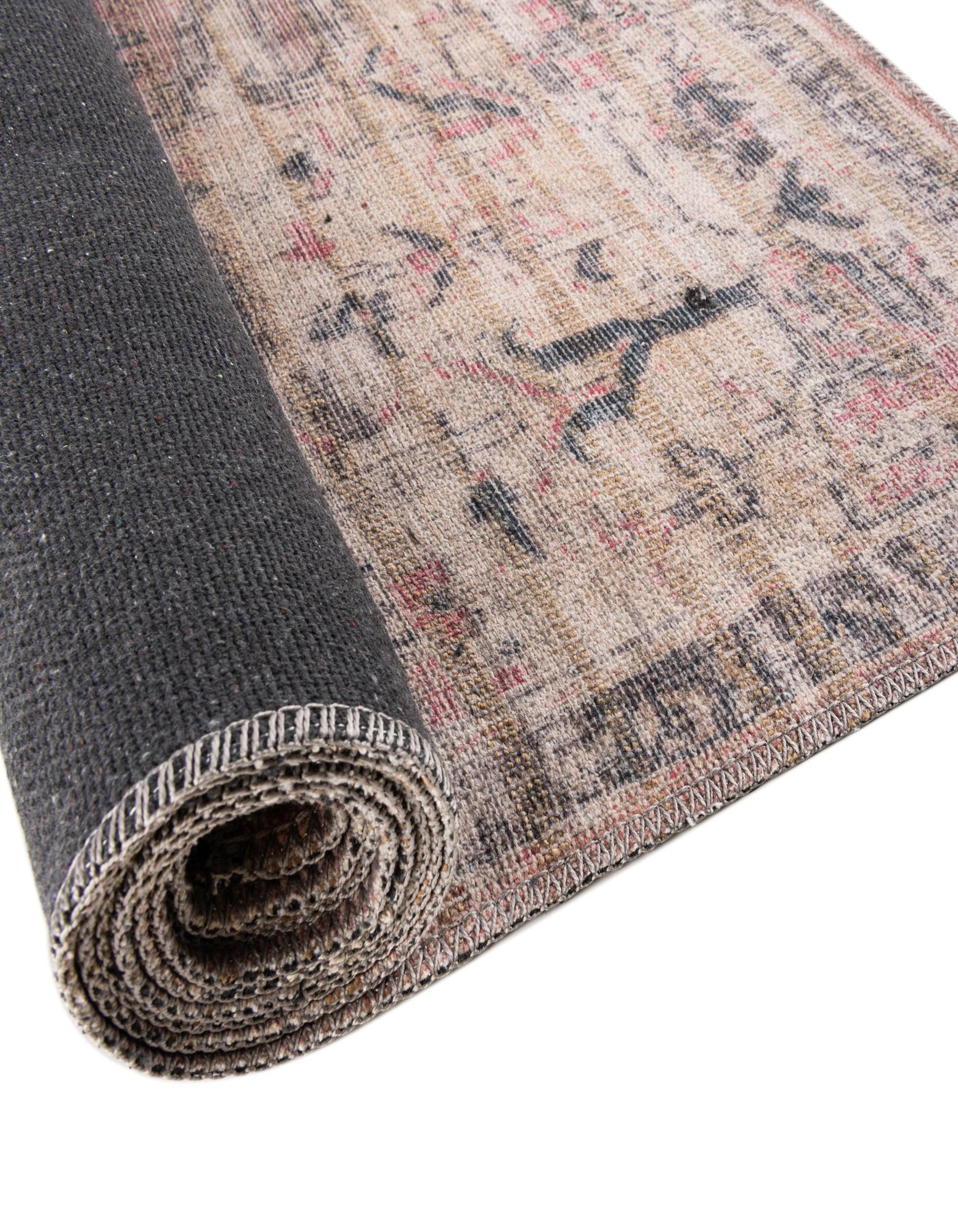 Traditional Machine Made Beige Pink Wool Rug 6'7 x 9'7