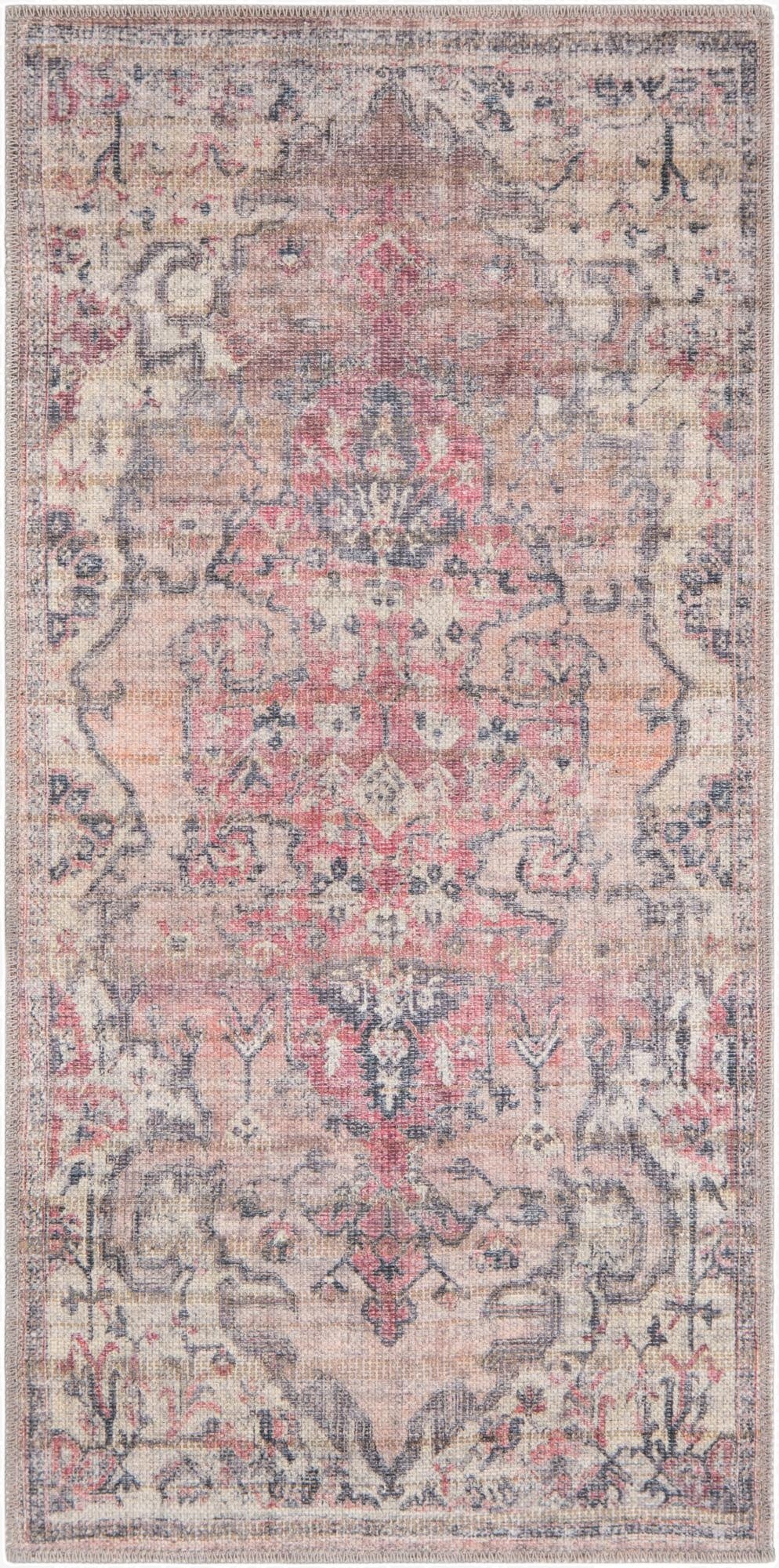  2' x 4'  Washable Nostalgia Runner Rug