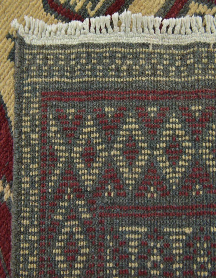 Detail image of  3' 2 x 5'  Hand Knotted Afghan Akhche Wool Rug