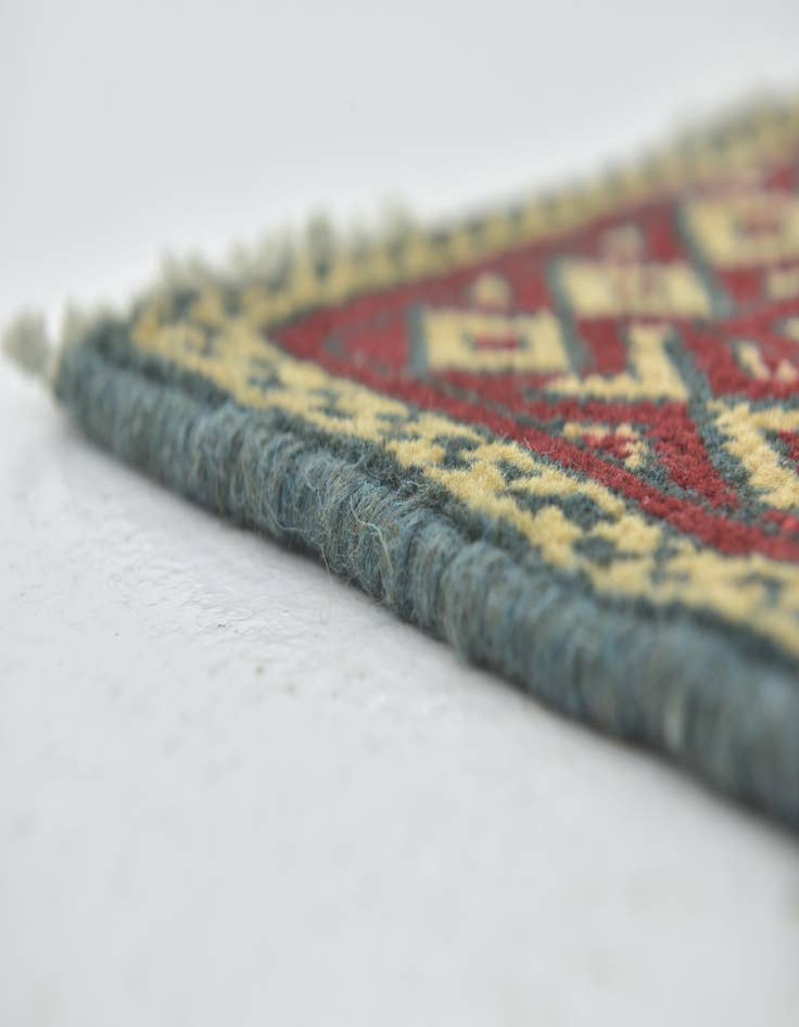 Detail image of  3' 2 x 5'  Hand Knotted Afghan Akhche Wool Rug