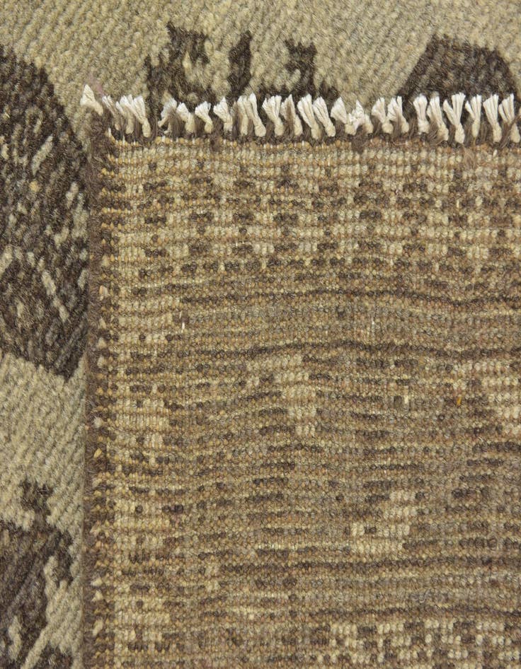 Detail image of 3' x 4' 3 Hand Knotted Afghan Akhche Wool Rug