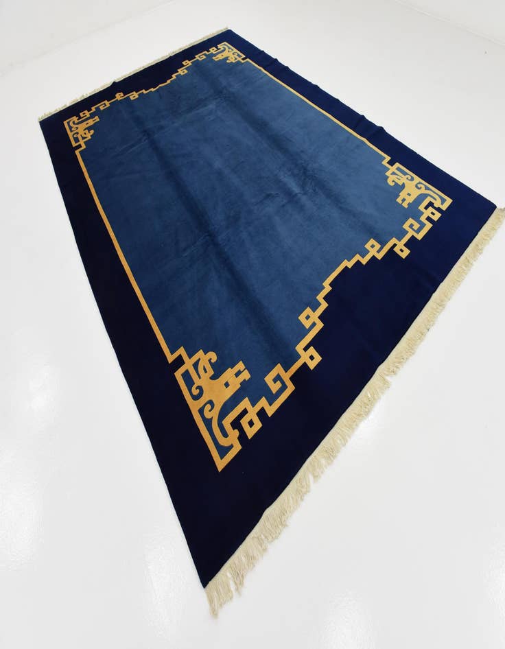 Detail image of 8' x 11' 7 Hand Knotted Antique Finish Wool Rug