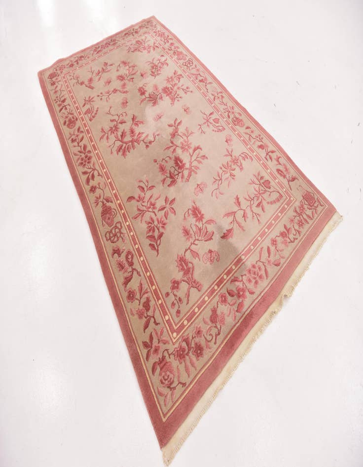 Detail image of  5' x 8' 4  Hand Knotted Antique Finish Wool Rug