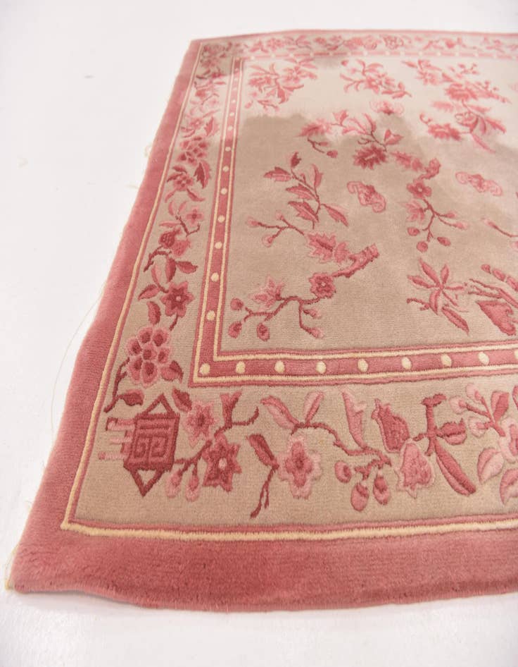 Detail image of  5' x 8' 4  Hand Knotted Antique Finish Wool Rug