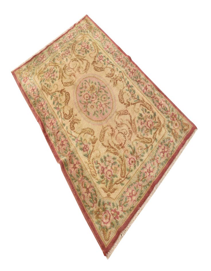 Detail image of  3' 2 x 5'  Hand Knotted Antique Finish Wool Rug