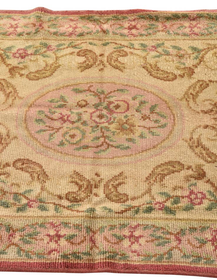 Detail image of  3' 2 x 5'  Hand Knotted Antique Finish Wool Rug