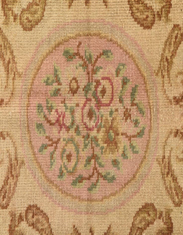 Detail image of  3' 2 x 5'  Hand Knotted Antique Finish Wool Rug