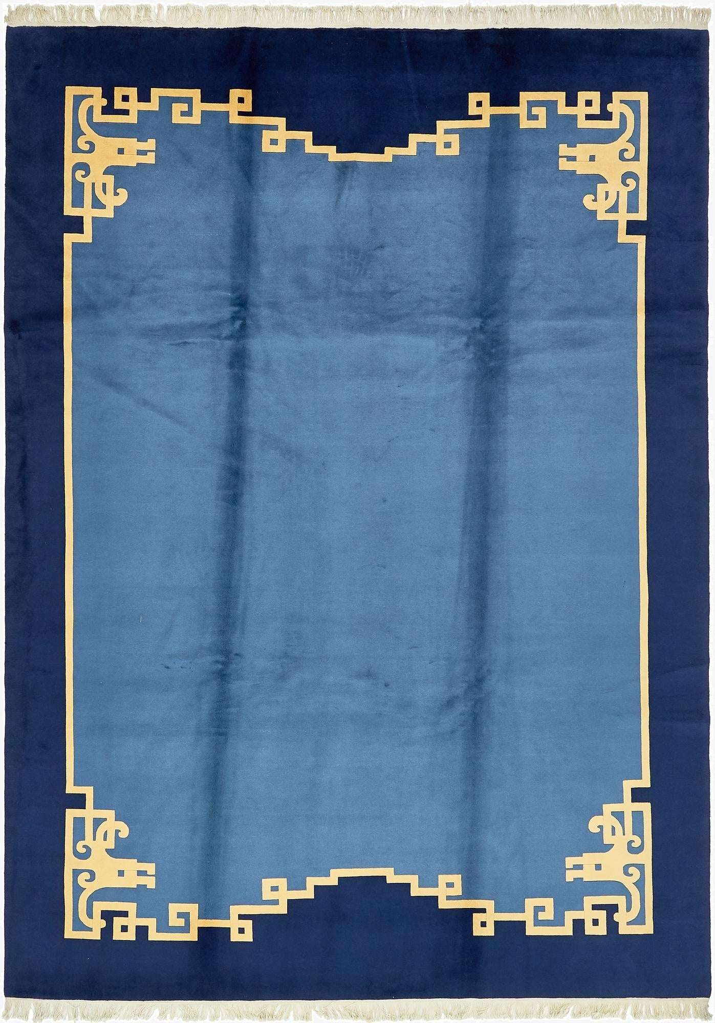  8' x 11' 7  Hand Knotted Antique Finish Wool Rug