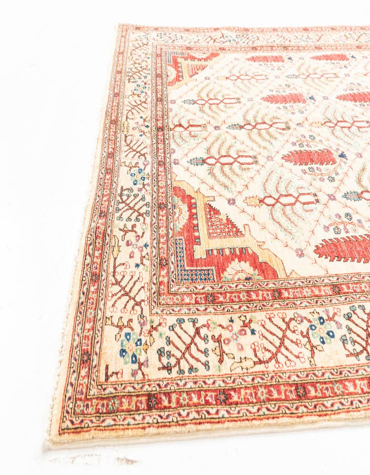 Detail image of  5' x 6' 6  Hand Knotted Ariana Ziegler Oriental Rug