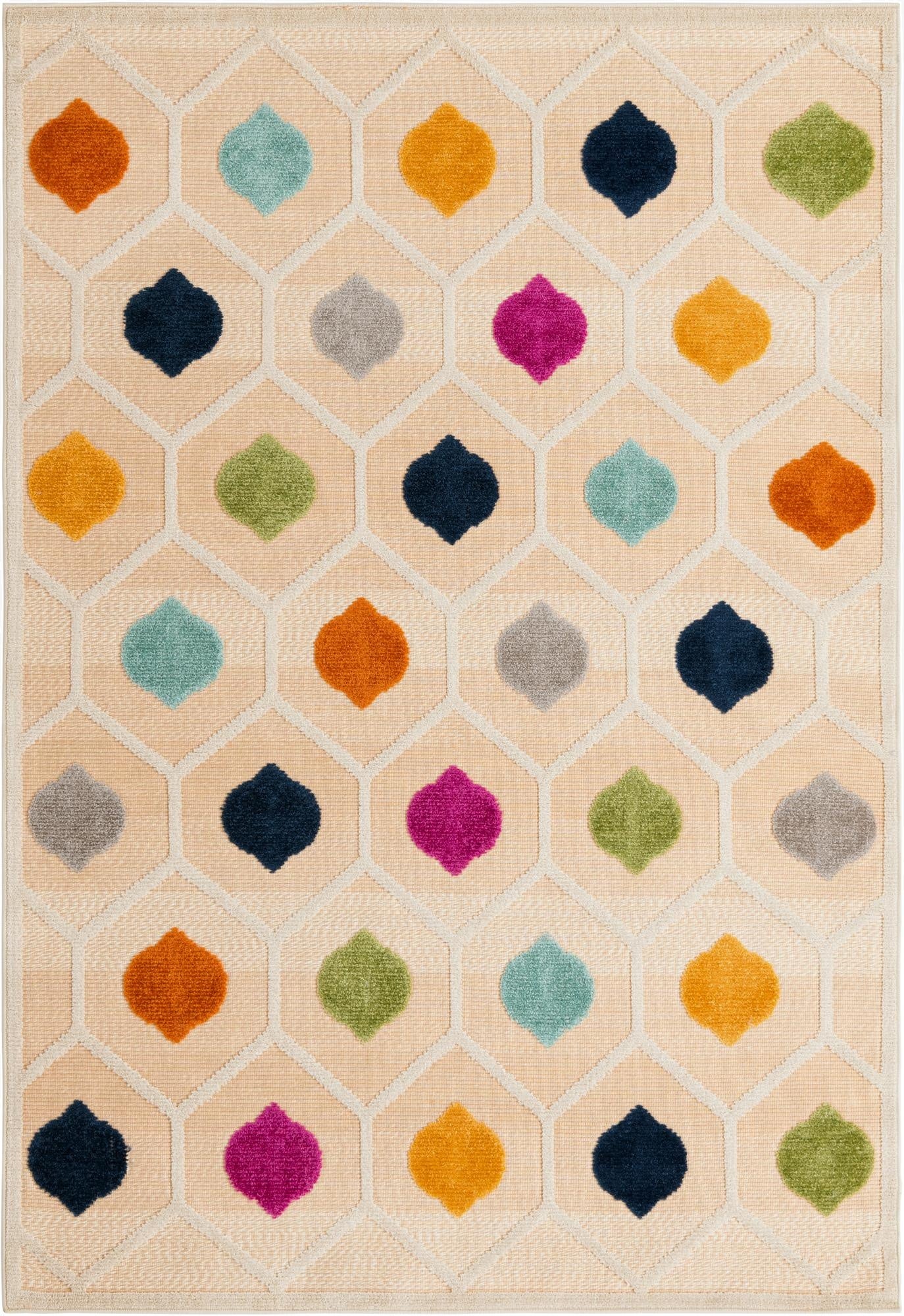  5' 3 x 8'  Washable Aruba Indoor / Outdoor Rug