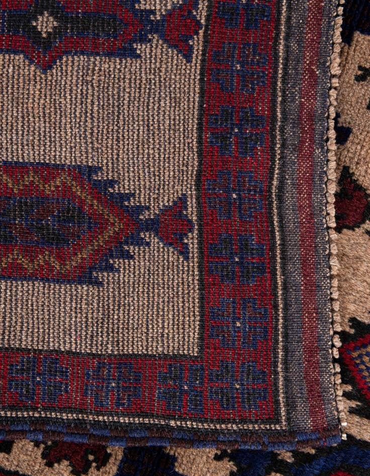 Detail image of  2' 9 x 4' 10  Hand Knotted Balouch Persian Wool Rug