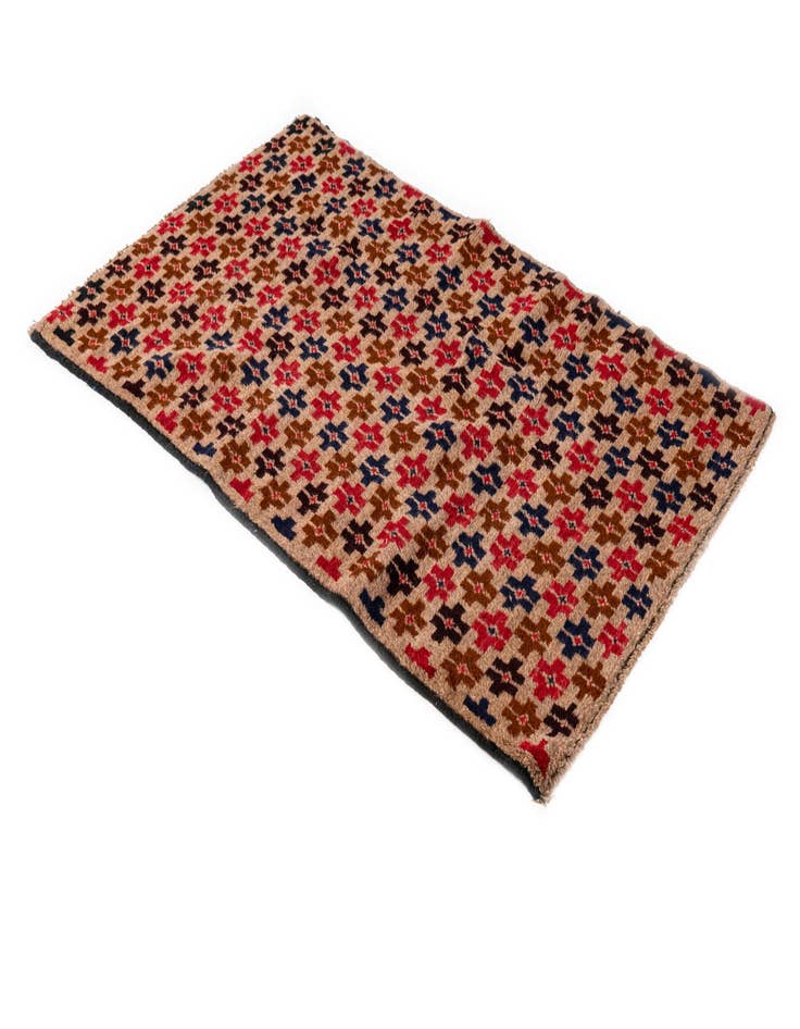 Detail image of  2' 9 x 4' 8  Hand Knotted Balouch Persian Wool Rug